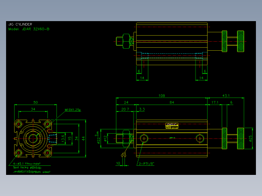 气立可CHELIC气缸油缸2D-JDAR32x60-B
