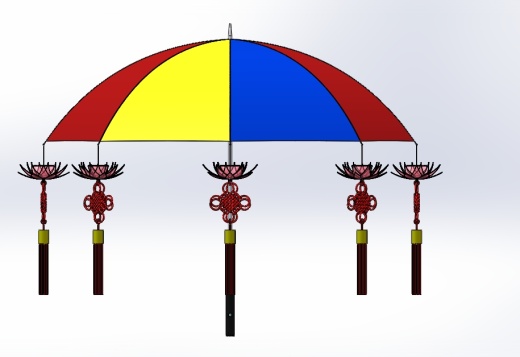 撑伞的雨伞和荷花缩略图