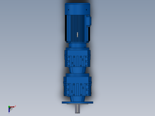 RF27R17法兰轴伸式组合型斜齿轮减速机RF27R17-Y0.18-4P-63-M1-0°-Φ160俯视缩略图