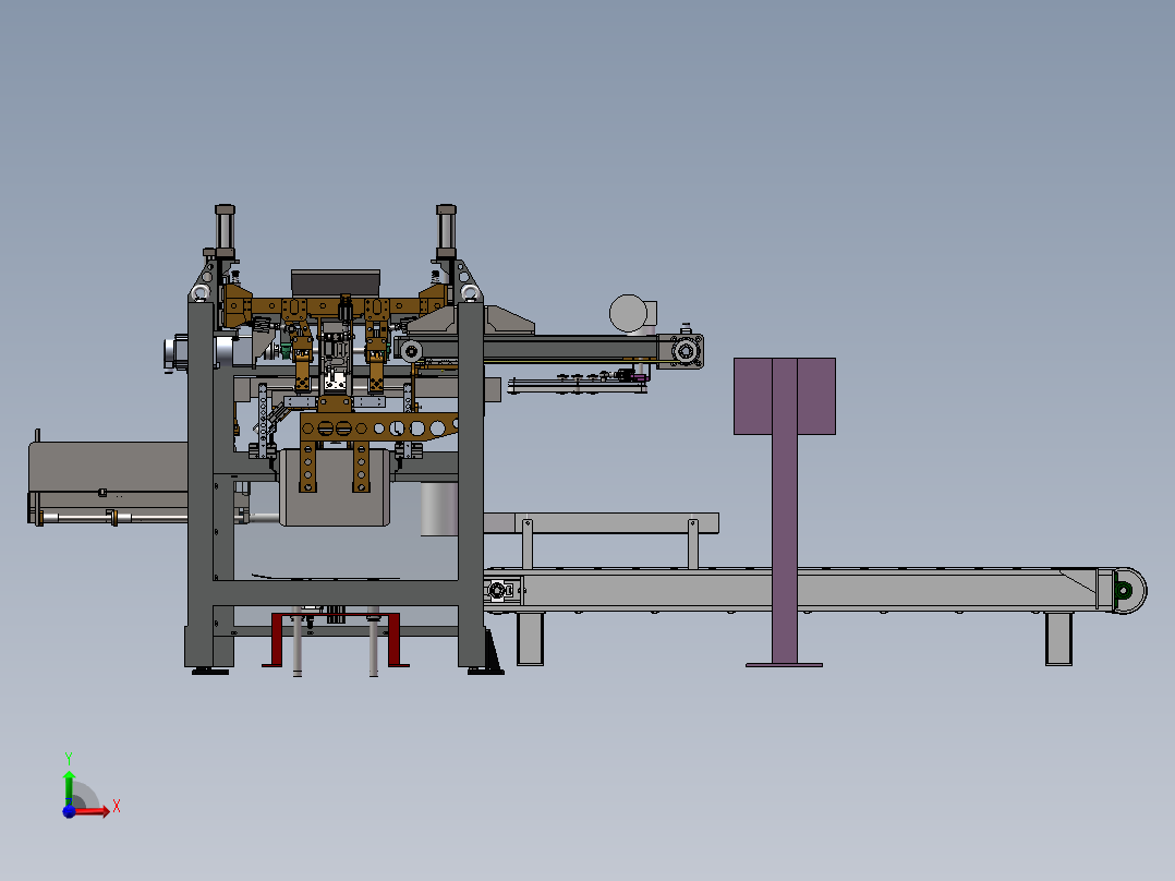 全自动大米套袋包装缝口机sw16可编辑前视图
