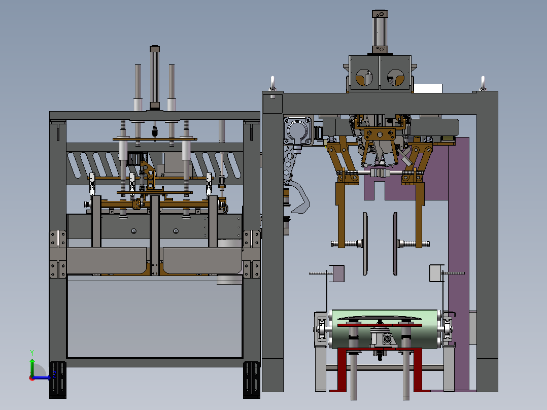 全自动大米套袋包装缝口机sw16可编辑左视图