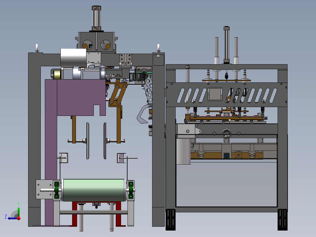 全自动大米套袋包装缝口机sw16可编辑右视图