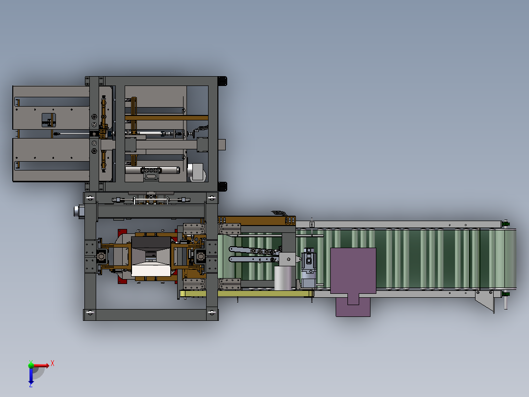 全自动大米套袋包装缝口机sw16可编辑俯视图