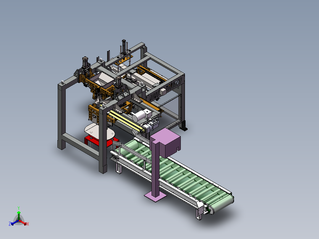 全自动大米套袋包装缝口机sw16可编辑正等轴测图