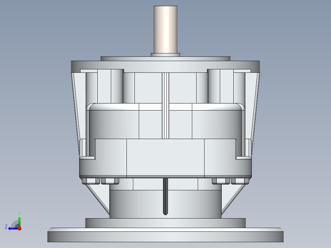 内嵌圆柱齿轮减速器右视图