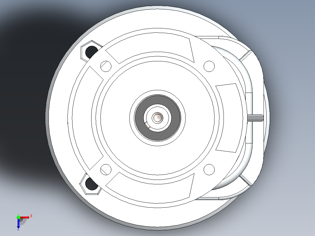 内嵌圆柱齿轮减速器俯视图
