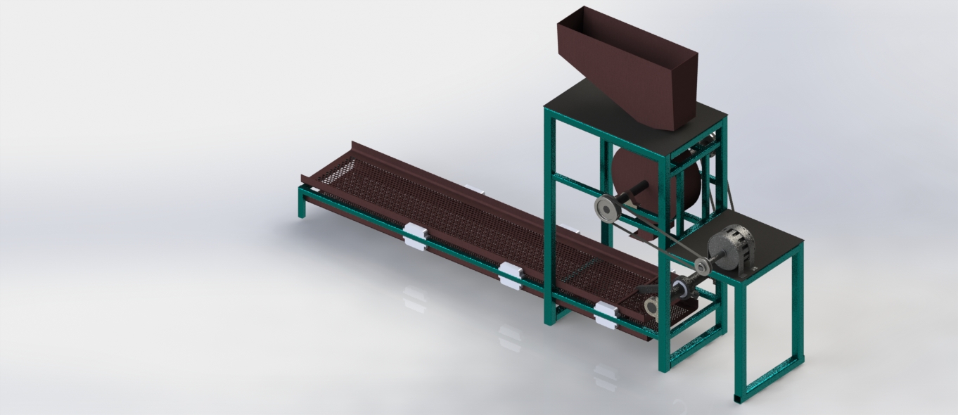 花生脱壳机3D数模图纸 Solidworks设计