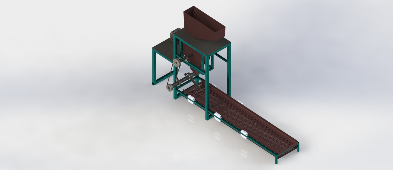 花生脱壳机3D数模图纸 Solidworks设计
