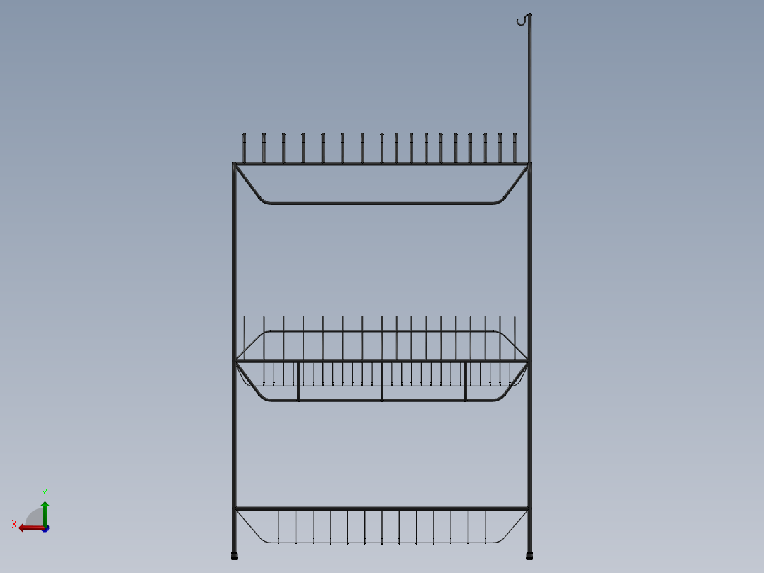 不锈钢厨房架14后视图