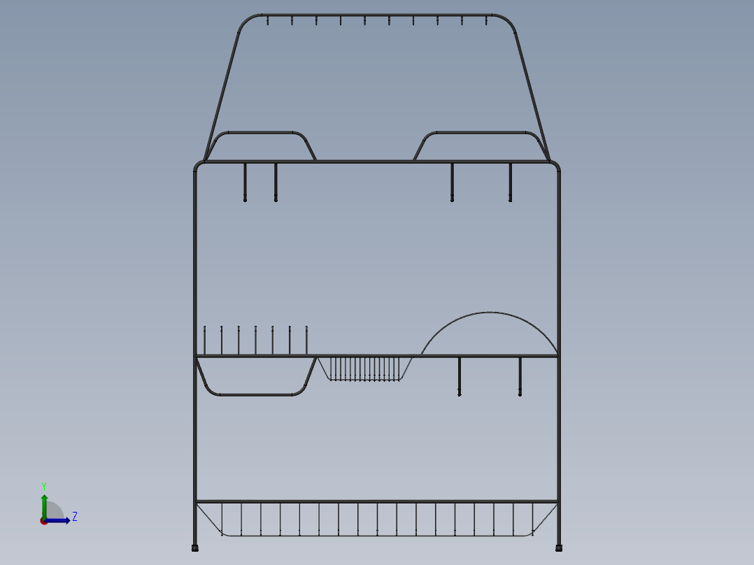 不锈钢厨房架14左视图