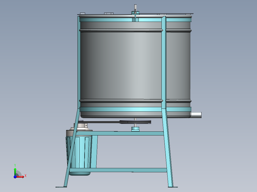 搅拌罐模型前视图