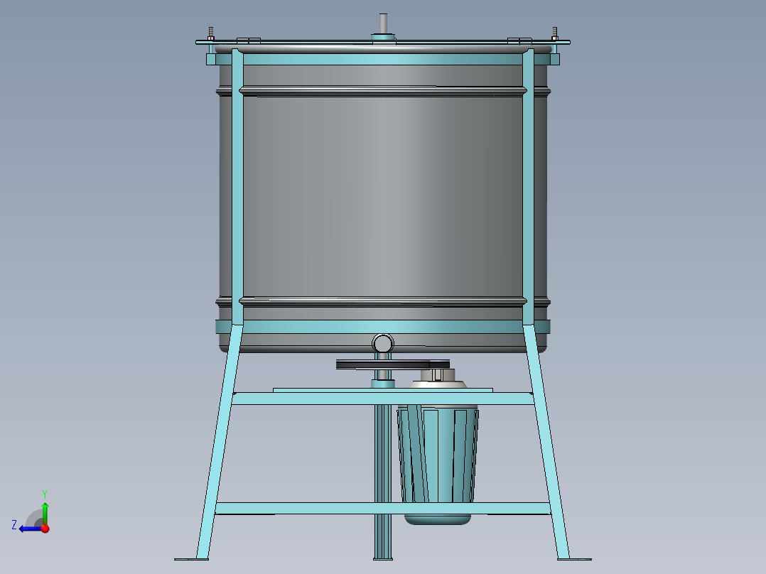 搅拌罐模型右视图