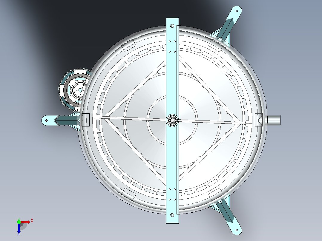 搅拌罐模型俯视图