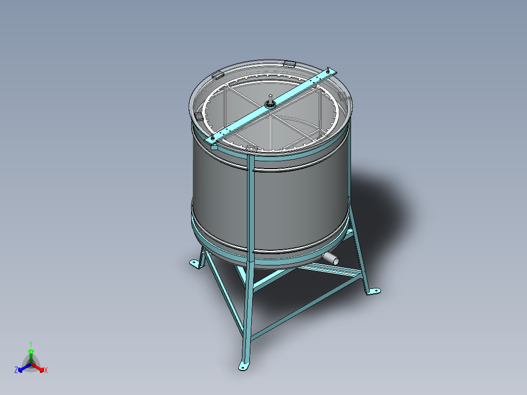 搅拌罐模型正等轴测图