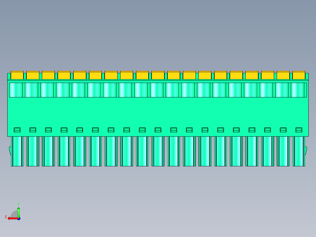 DEGSON 15EDG 系列 3.5mm 插拔式接线端子 FullPack-15EDGKD-3.5-19P-14-00AH后视图