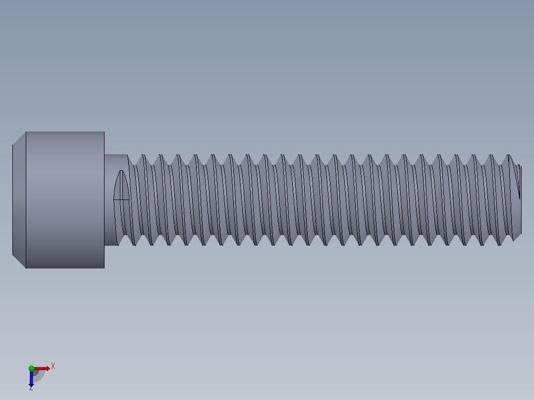 粗螺纹 SHCS 螺钉-SHCS 8-32.x0.75俯视图