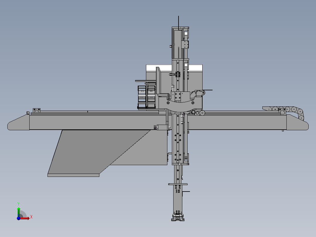 伺服注塑机械手 3D模型前视图