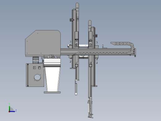伺服注塑机械手 3D模型左视缩略图