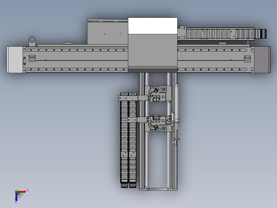 伺服注塑机械手 3D模型俯视图