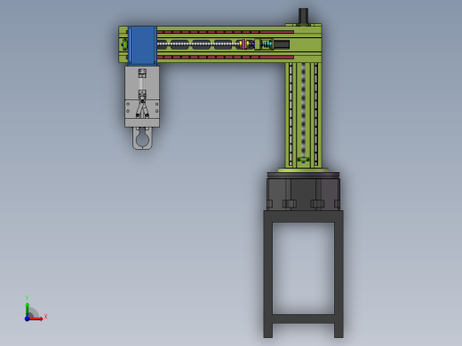 双工位机床上下料机械手设计 【含三维SolidWorks】前视缩略图