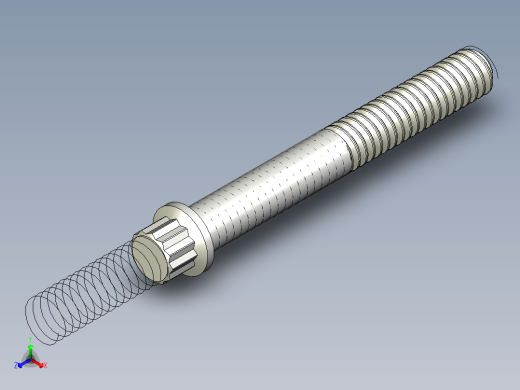 1-4in-20 2long 12-point screws.x_t正等轴测缩略图