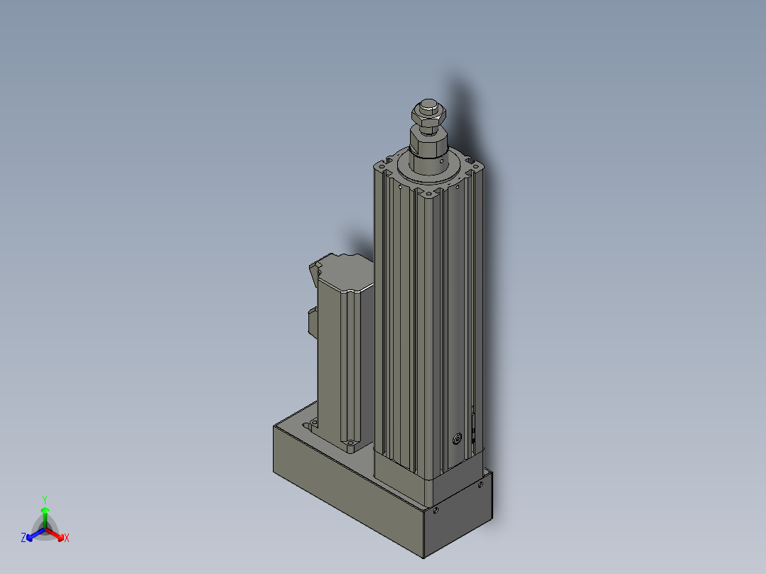 12VZ电动缸-VZ5-S100-BD正等轴测图