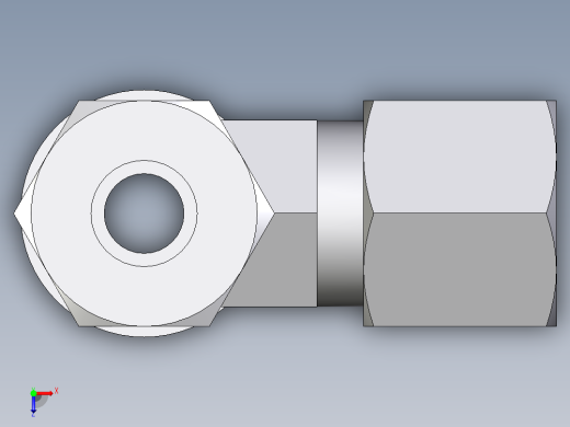 卡套式工业通用硬管接头EO_Adjustable_locknut_run_tee_LEE08ZLMCF俯视缩略图