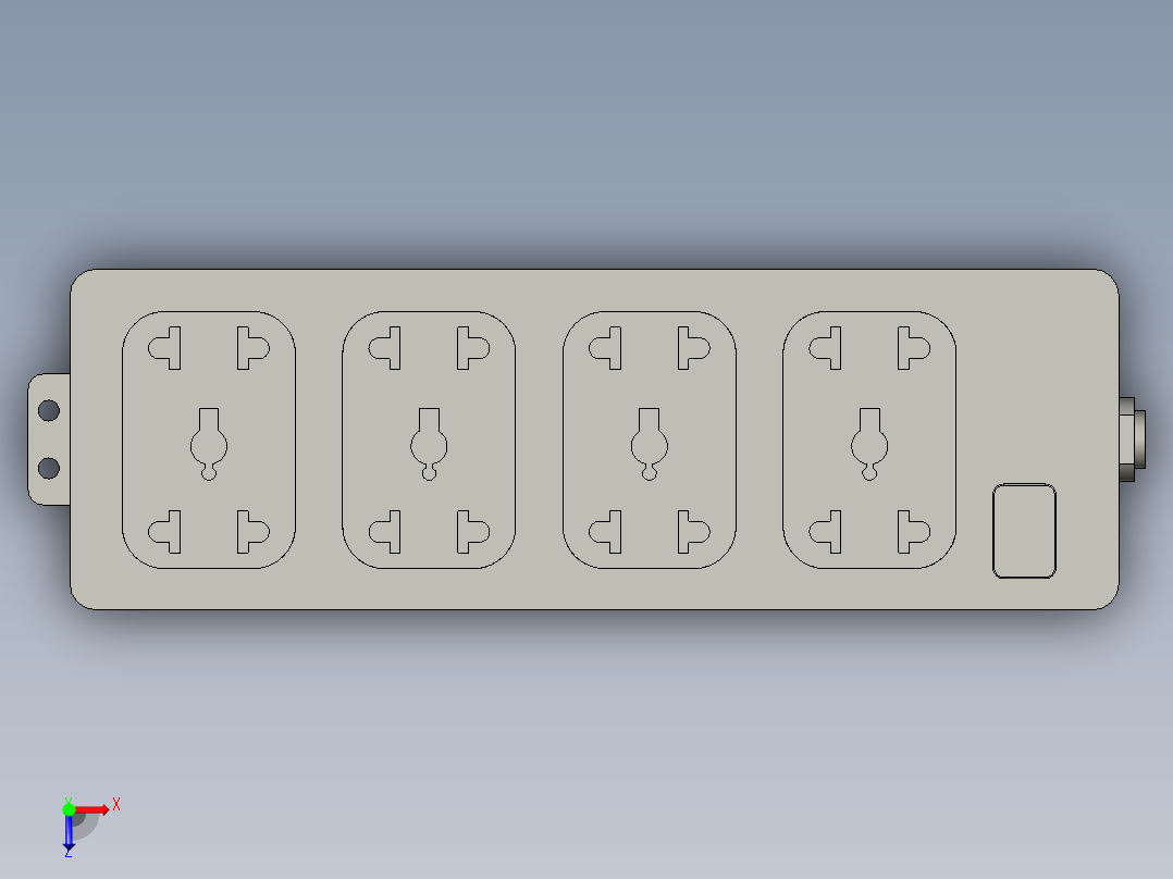 插排外形 SW STP俯视图