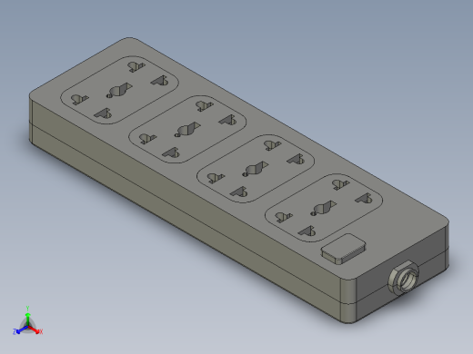插排外形 SW STP正等轴测缩略图
