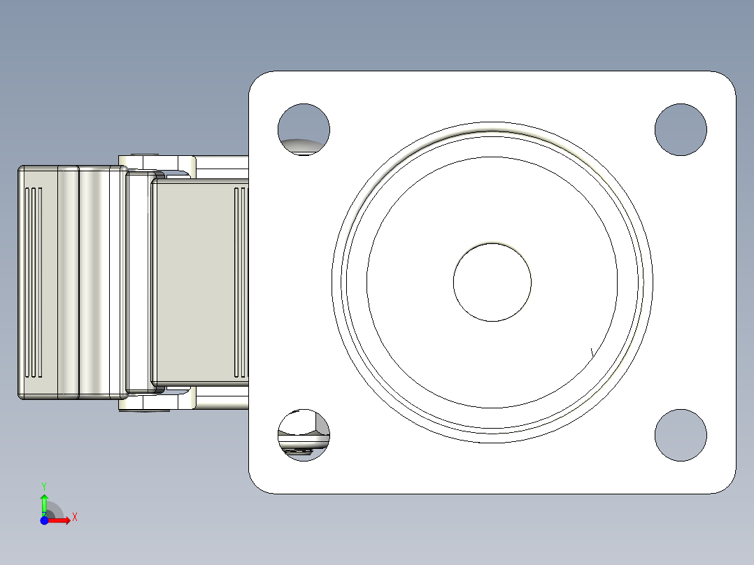 儀器輪、導電輪(750N)5532-3D多系列多零件图纸模型前视图