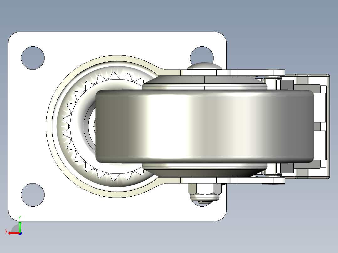 儀器輪、導電輪(750N)5532-3D多系列多零件图纸模型后视图