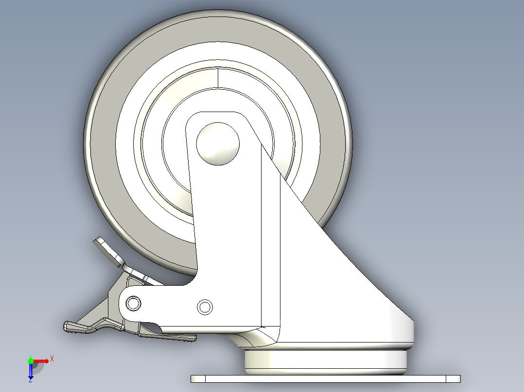 儀器輪、導電輪(750N)5532-3D多系列多零件图纸模型俯视图