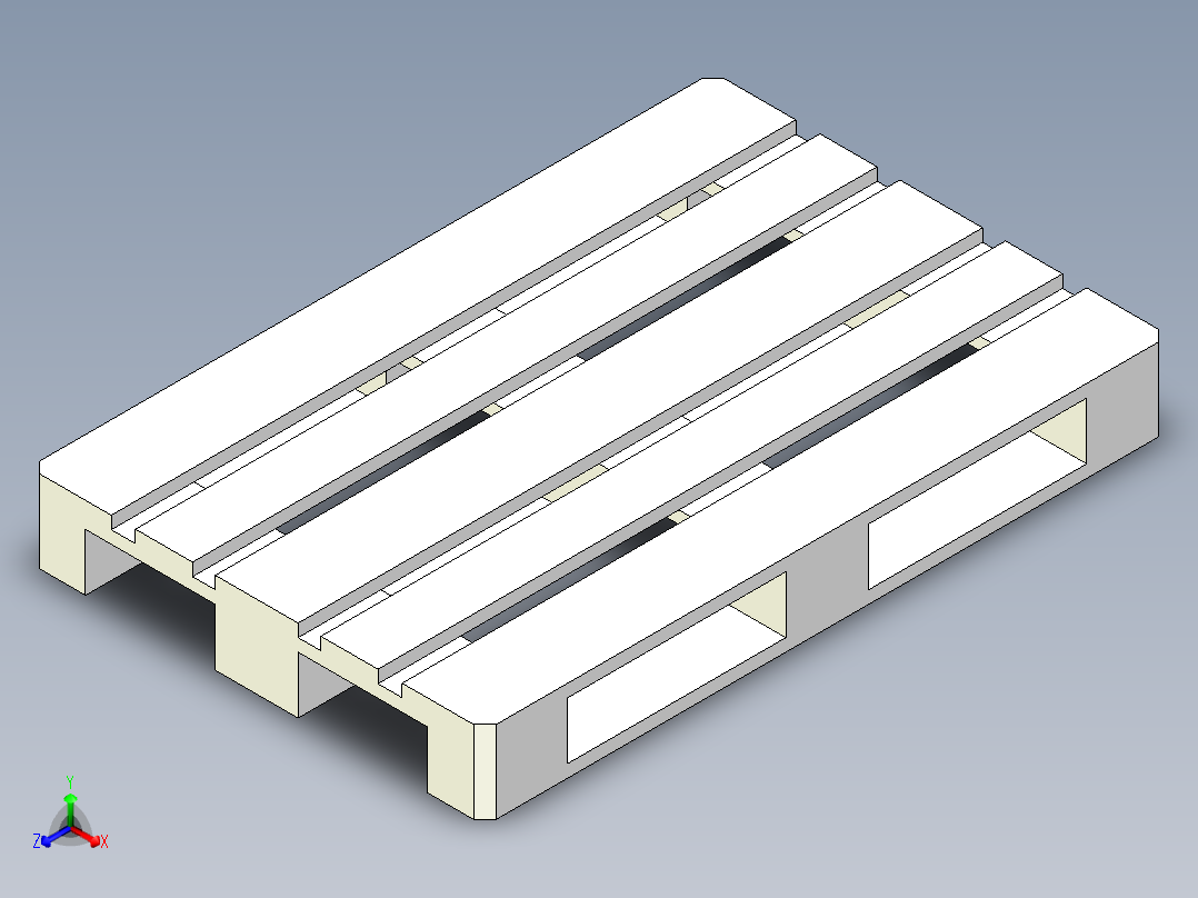 托盘 设计模型 (16)正等轴测图
