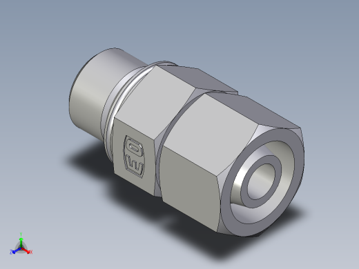 卡套式工业通用硬管接头EO_Swivel_connector_EGEO12SMCF正等轴测缩略图