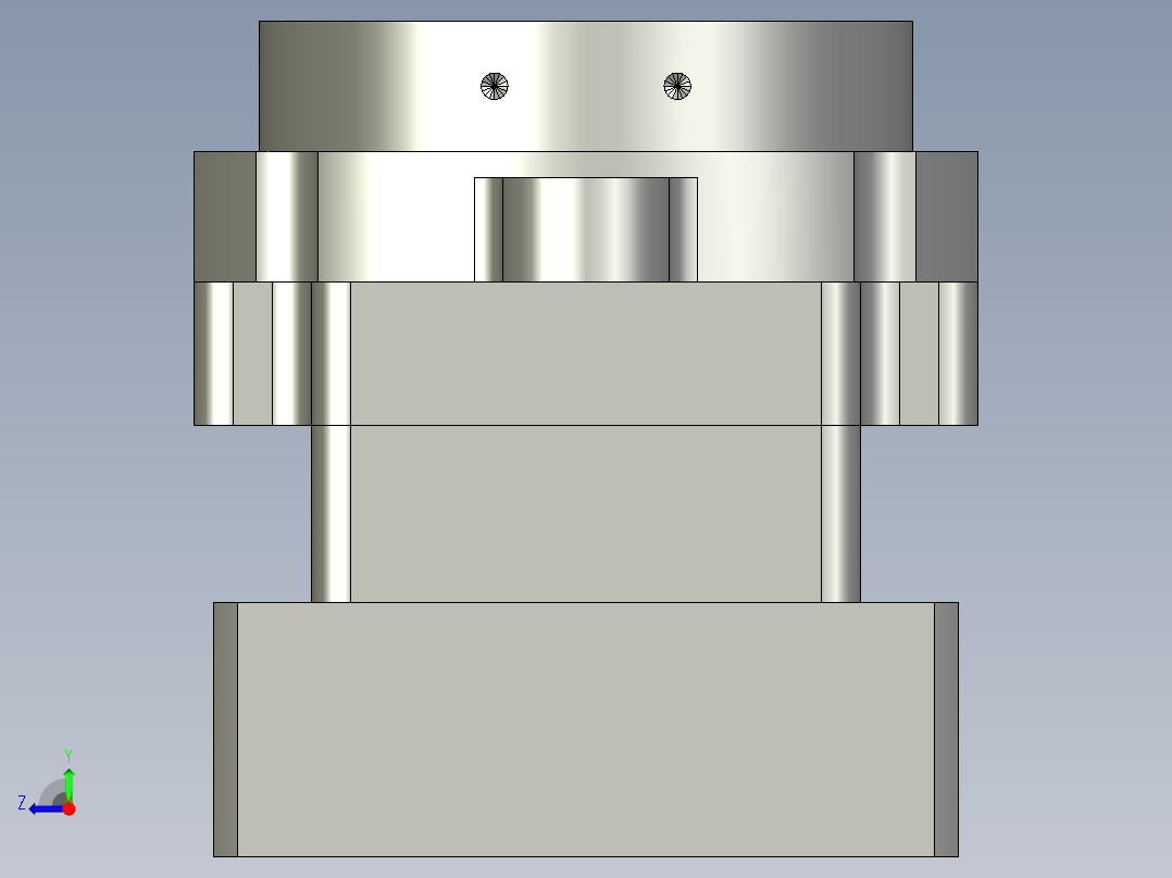中空旋转平台KFN60-10模型(8-26 38.1-2 4-4.5-47.14-47.14)右视图