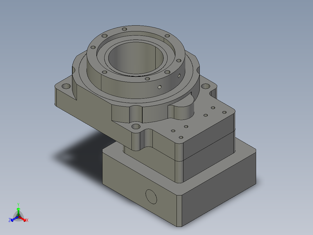 中空旋转平台KFN60-10模型(8-26 38.1-2 4-4.5-47.14-47.14)正等轴测图