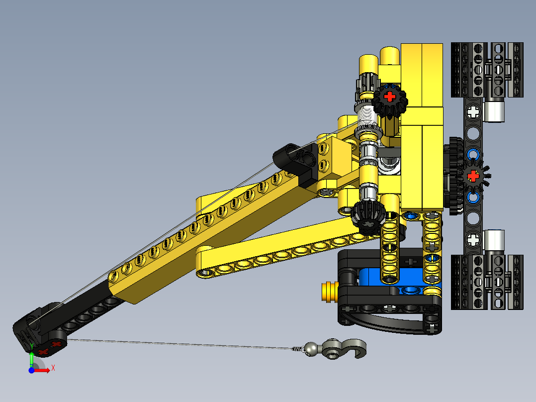 乐高9391起吊机玩具前视图