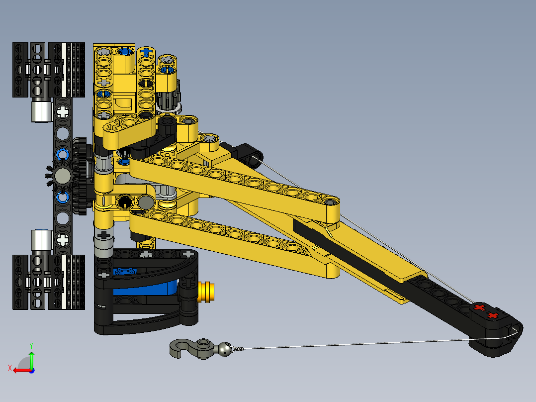 乐高9391起吊机玩具后视图