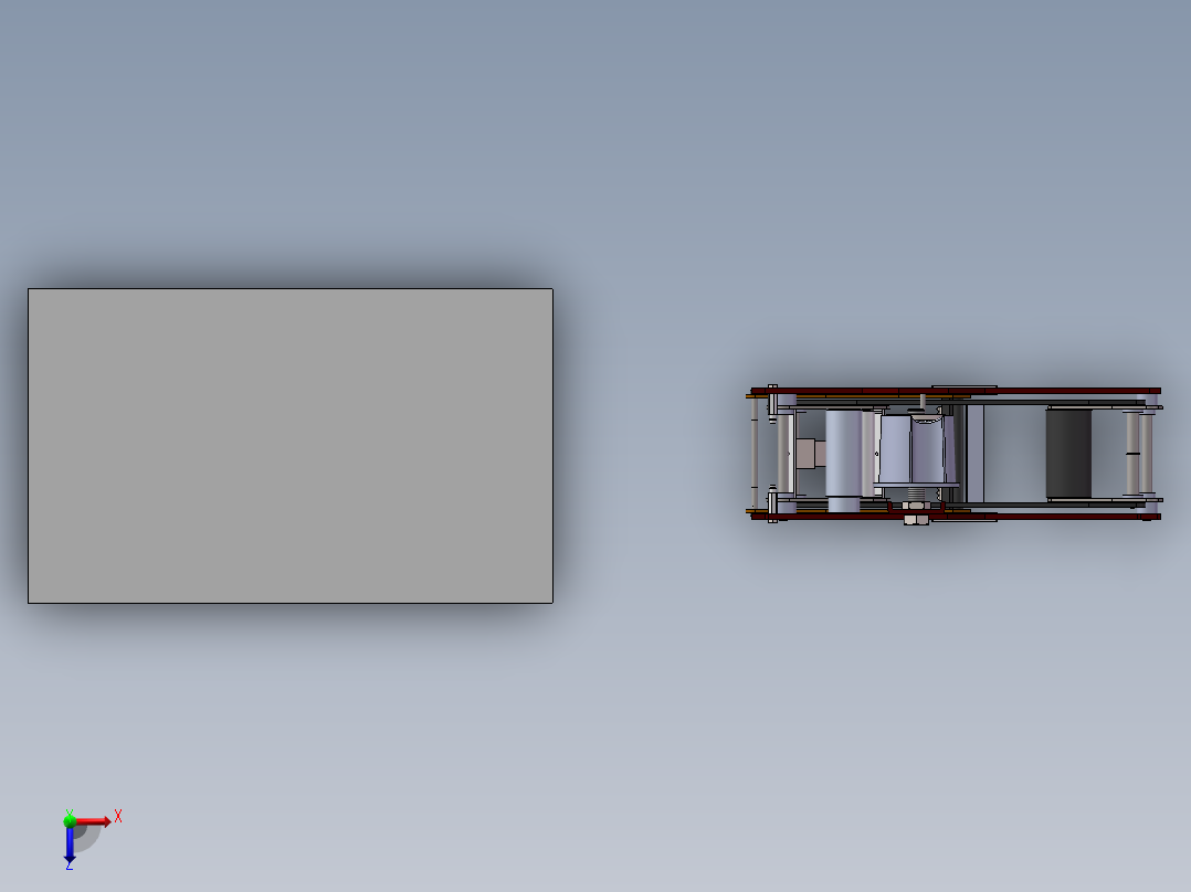 新型万能封箱机Creo4.0.zip俯视图
