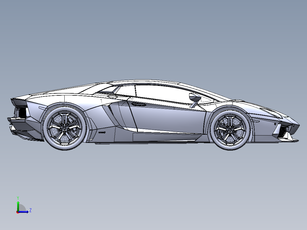 兰博基尼左视图