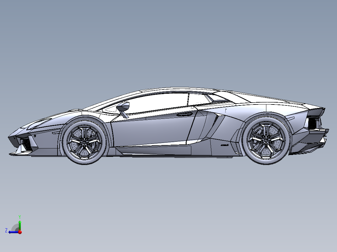 兰博基尼右视图