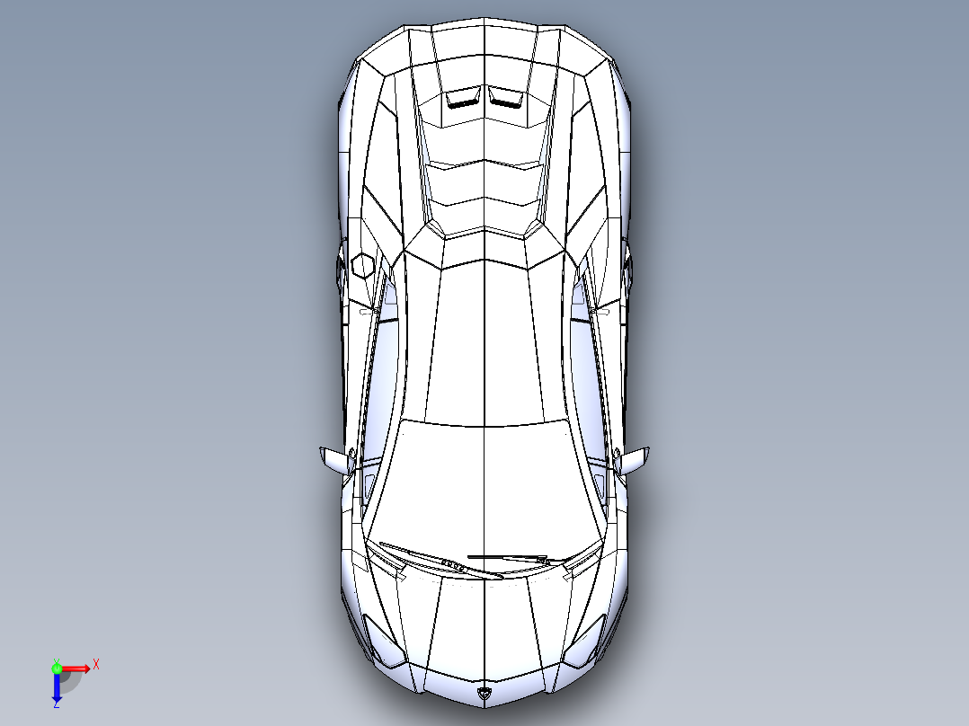 兰博基尼俯视图