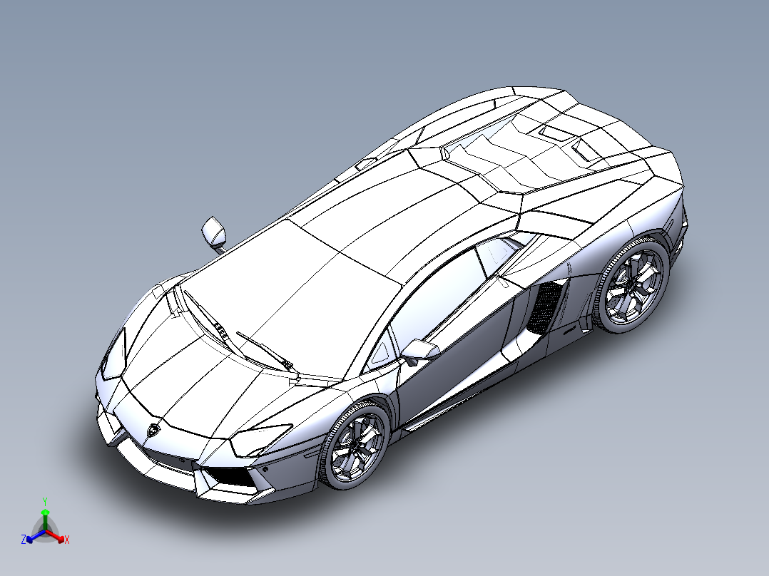 兰博基尼正等轴测图