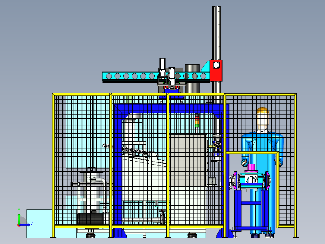 桁架机械手自动上下料step左视图