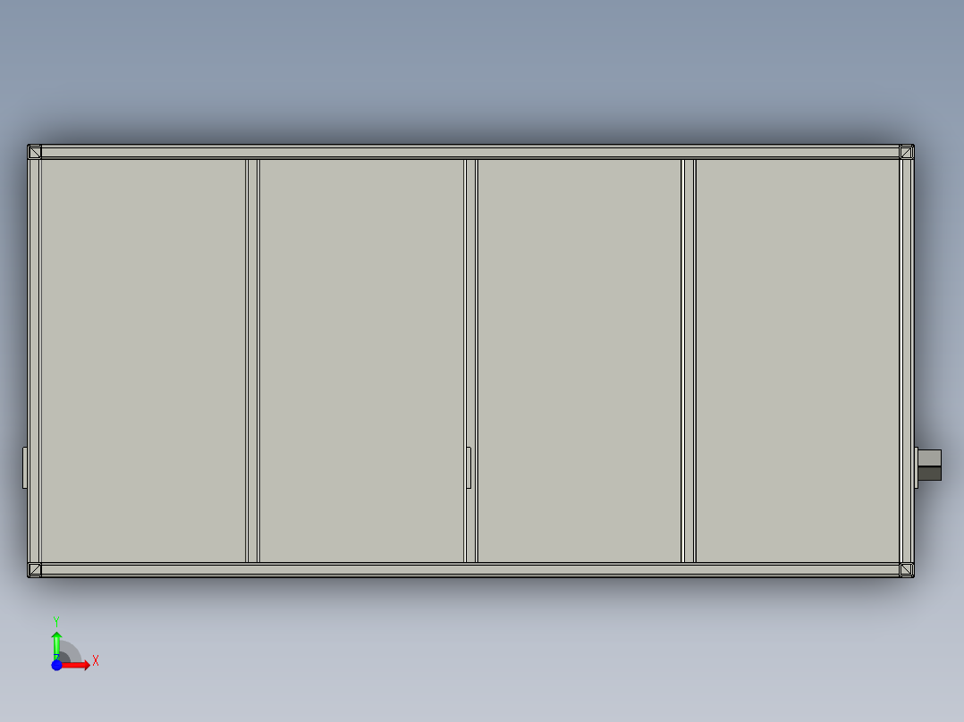 自动下料架前视图