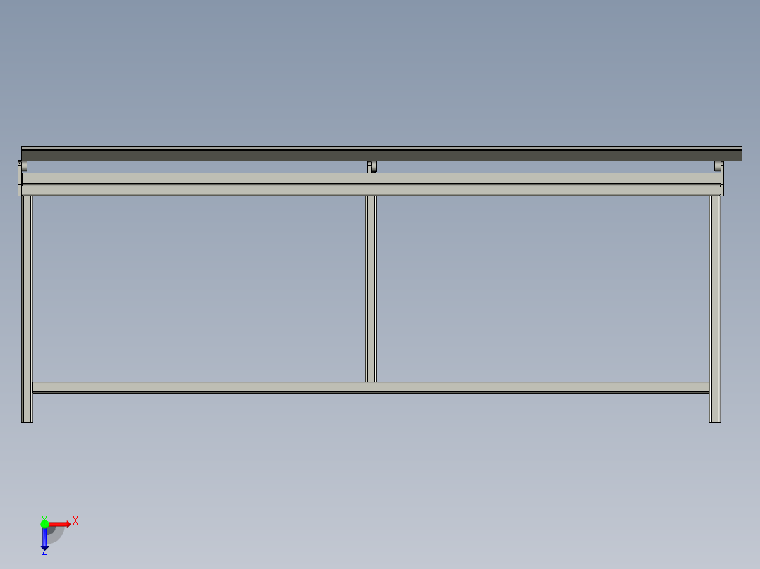 自动下料架俯视图