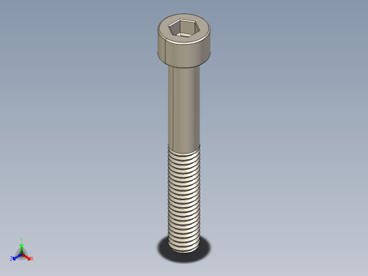 Screw_DIN_912_M6x45_A2.STEP公制内六角螺钉