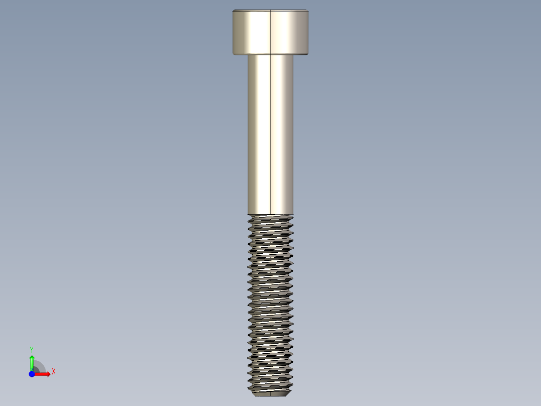 Screw_DIN_912_M6x45_A2.STEP公制内六角螺钉前视图