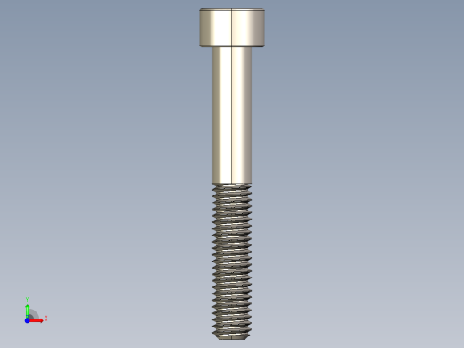 Screw_DIN_912_M6x45_A2.STEP公制内六角螺钉前视缩略图