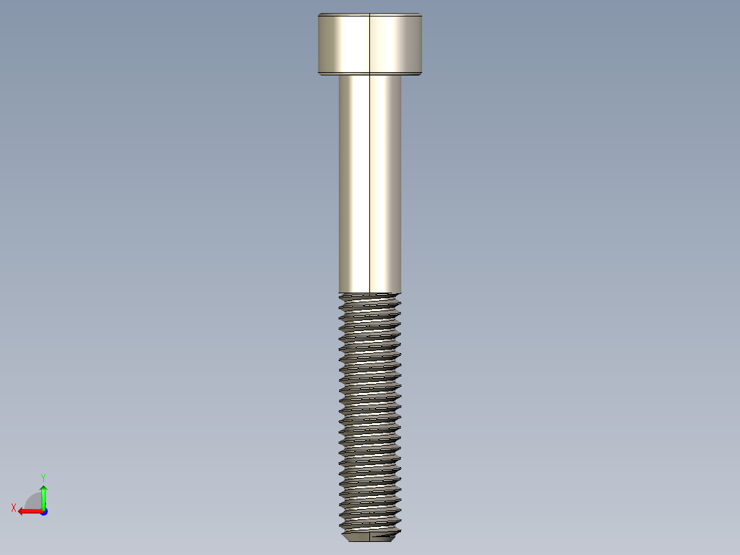 Screw_DIN_912_M6x45_A2.STEP公制内六角螺钉后视图